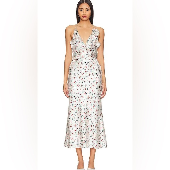 Bardot Dresses & Skirts - Bardot Olea Sleeveless Floral White Dress (size L)